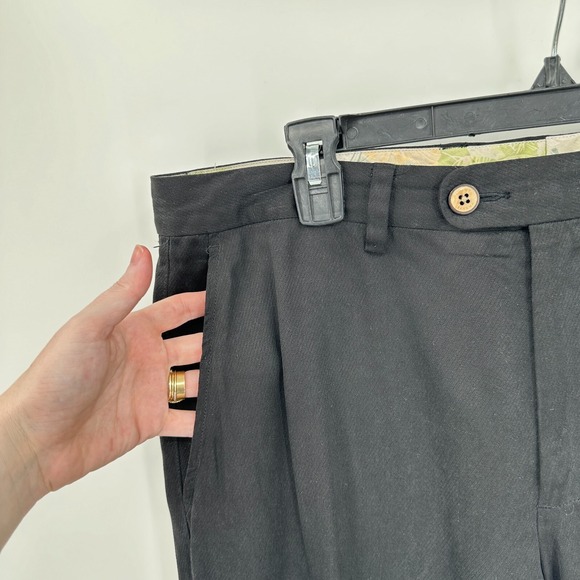 Tommy Bahama Dress Pants Mens 34x32 Black Straight Leg Trousers Formal Business - Picture 3 of 7